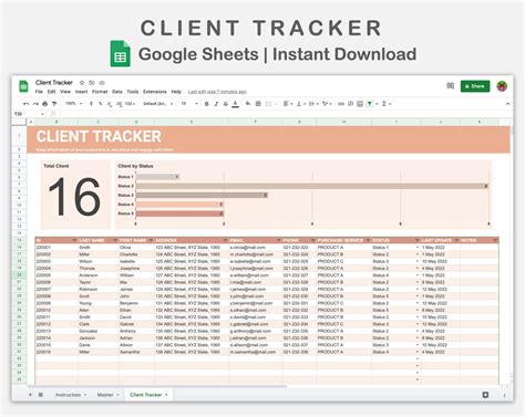 google docs tracking sheet.